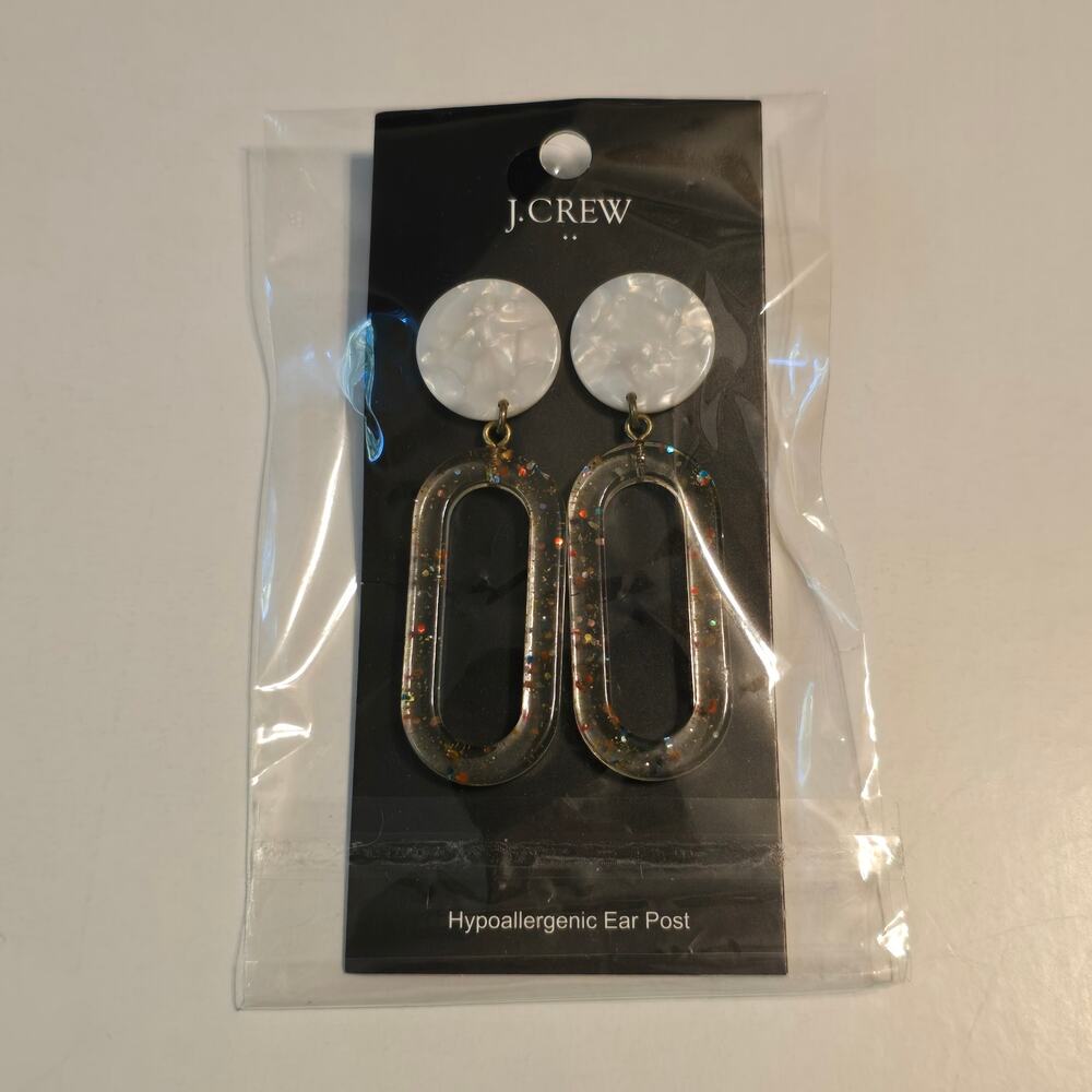 J Crew Dangle Earrings Multicolor 2.75 Inches